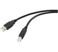 Renkforce Câble USB USB 2.0 USB-A mâle, USB-B mâle 20.00 m noir blindage par tresse RF-5720372