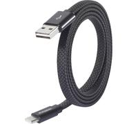 Renkforce Câble USB USB 2.0 USB-A mâle, USB-C® mâle 1.00 m noir avec enroulement magnétique RF-6872560