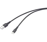 Renkforce Câble USB USB 2.0 USB-A mâle, USB-C® mâle 1.00 m noir très flexible, blindage par tresse extrêmement robuste