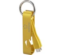 Renkforce Câble USB USB 2.0 USB-C® mâle 0.15 m jaune porte-clé, décapsuleur RF-6721082