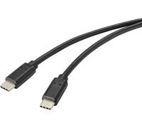 Renkforce Câble USB USB 2.0 USB-C® mâle 2.00 m noir avec surface antimicrobienne RF-4716842