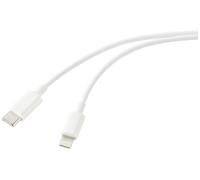 Renkforce Câble USB USB 2.0 USB-C® mâle, Connecteur Lightning 1.00 m blanc (nacré) RF-5724078