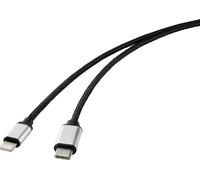 Renkforce Câble USB USB 2.0 USB-C® mâle, Connecteur Lightning 1.00 m noir RF-4353446