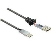 Renkforce Câble USB USB 2.0 USB-C® mâle, USB-A femelle 7.50 m noir contacts dorés RF-4752800