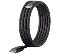 Renkforce Câble USB USB 2.0 USB-C® mâle, USB-C® mâle 1.00 m noir avec enroulement magnétique, gaine textile RF-6437920