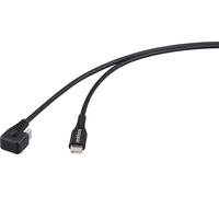 Renkforce Câble USB USB 2.0 USB-C® mâle, USB-C® mâle 1.00 m noir Connecteur coudé 180° RF-6721078