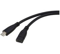 Renkforce Câble USB USB 3.2 Gen1 (USB 3.0) USB-C® mâle 1.00 m noir blindage par tresse RF-5720414