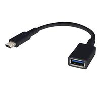 Renkforce Câble USB USB 3.2 Gen1 USB-C mâle vers USB-A femelle 15 cm Noir OTG contacts dorés