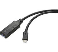 Renkforce Câble USB USB 3.2 Gen1 (USB 3.0) USB-C® mâle, USB-A femelle 5.00 m noir actif avec amplification du signal, avec fonction OTG RF-5231962
