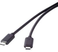 Renkforce Câble USB USB 3.2 Gen2x2 USB-C® mâle, USB-C® mâle 1.50 m noir contacts dorés RF-4381074