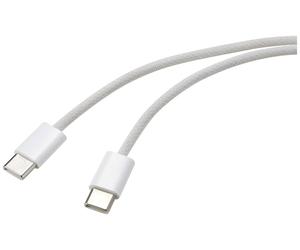 Renkforce Câble USB USB-C® mâle, USB-C® mâle 1.00 m blanc torsadé par paire RF-6056878