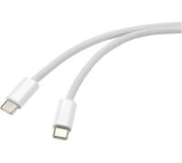 Renkforce Câble USB USB-C® mâle, USB-C® mâle 3.00 m blanc torsadé par paire RF-6056884