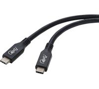 Renkforce Câble USB USB4™ USB-C® 0.80 m noir connecteur aluminium RF-4870098