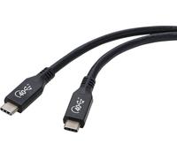 Renkforce Câble USB USB4™ USB-C® 0.80 m noir connecteur aluminium RF-4870098