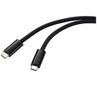 Renkforce Câble USB USB4™ USB-C® mâle, USB-C® mâle 1.00 m noir torsadé par paire RF-6056886