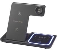 Renkforce Chargeur à induction RF-QiWC3in1-01 RF-5780662 Sorties raccordement magnétique noir