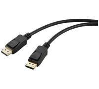 Renkforce DisplayPort Câble de raccordement Fiche mâle DisplayPort, Fiche mâle DisplayPort 2.00 m noir UHD 8K @ 60 Hz Câble