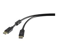 Renkforce DisplayPort Câble de raccordement Fiche mâle DisplayPort, Fiche mâle DisplayPort 3.00 m noir UHD 4K @ 60 Hz contacts