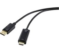 Renkforce DisplayPort / HDMI Câble adaptateur Fiche mâle DisplayPort, Fiche mâle HDMI-A 1.00 m noir RF-5179186 Câble DisplayPort