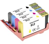 Renkforce Encre Combi Pack Remplace HP 912 (6ZC74AE) Compatible Combi Pack Noir, Cyan, Magenta, Jaune RF-I-HP912BKCMY4PK RF-5718852 (RF-5718852)