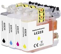 Renkforce Encre remplace Brother LC-223BK, LC-223C, LC-223M, LC223Y compatible pack bundle noir, cyan, magenta, jaune RF-5655920