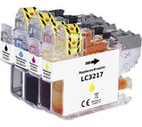 Renkforce Encre remplace Brother LC-3217BK, LC-3217C, LC-3217M, LC-3217Y compatible pack bundle noir, cyan, magenta, jaune RF-5655922