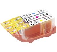 Renkforce Encre remplace Canon CLI-521C, CLI-521M, CLI-521Y compatible pack bundle cyan, magenta, jaune RF-5706066