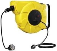 Renkforce Enrouleur de câble 22.00 m Noir Fiche à contact de protection 1300042 (1300042)