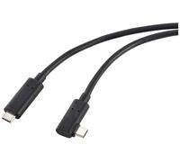 Renkforce fibre de verre Câble USB-C USB 3.2 Gen2 USB-C® mâle coudé d'un côté 10.00 m noir RF-5625884