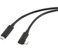 Renkforce fibre de verre Câble USB-C USB 3.2 Gen2 USB-C® mâle coudé dun côté 10.00 m noir RF-5625884