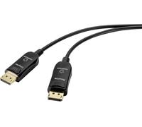 Renkforce fibre optique / DisplayPort Câble de raccordement Fiche mâle DisplayPort, Fiche mâle DisplayPort 15.00 m noir UHD 8K