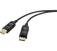Renkforce fibre optique / DisplayPort Câble de raccordement Fiche mâle DisplayPort, Fiche mâle DisplayPort 50.00 m noir UHD 8K
