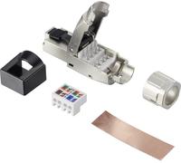 Renkforce Fiche Renkforce CAT 8.1 RJ 45 RF-4495306 mâle Nombre de pôles 8P8C argent 1 pc(s)