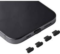 Renkforce Lightning Protection contre la poussière pour iPhone, 4 pièces/set, noir