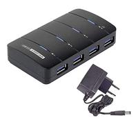 Renkforce RF-3016752 Hub USB 4 Ports USB-A USB 3.0 5 GBit/s avec LEDs de statut Noir