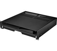 Renkforce RF-3429156 19 pouces Tiroir 2 UH extensible adapté à une baie de profondeur: à partir de 500 mm noir
