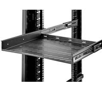 Renkforce RF-3432148 19 pouces Plaque de sol 1 UH extensible adapté à une baie de profondeur: à partir de 400 mm noir