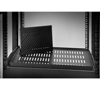 Renkforce RF-3432152 19 pouces Plaque de sol 1 UH adapté à une baie de profondeur: à partir de 400 mm noir