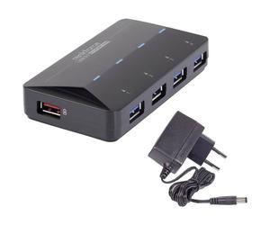 Renkforce RF-3806031 Hub USB 4 ports USB-A USB 3.0 5 GBit/s avec port de charge