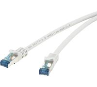 Renkforce RF-4145286 RJ45 Câble réseau, câble patch CAT 6a S/FTP 3.00 m gris avec cliquet d'encastre