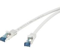 Renkforce RF-4145298 RJ45 Câble réseau, câble patch CAT 6a S/FTP 20.00 m gris avec cliquet d'encastrement, ignifuge 1 pc(s)
