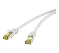 Renkforce RF-4149858 RJ45 Câble réseau, câble patch CAT 6a (câble brut CAT 7) S/FTP 0.25 m gris avec cliquet d'encastrement