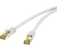Renkforce RF-4149867 RJ45 Câble réseau, câble patch CAT 6a (câble brut CAT 7) S/FTP 3.00 m gris avec cliquet d'encastrement