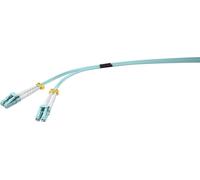 Renkforce RF-4491748 fibre optique FO Câble de raccordement 1.00 m bleu turquoise [1x LC mâle - 1x LC mâle] 50/125 µ Multimode OM3