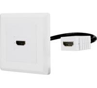 Renkforce RF-4538136 Adaptateur HDMI [1x HDMI femelle - 1x HDMI femelle] Blanc Contacts plaqués or 15.00 cm