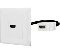 Renkforce RF-4538136 HDMI Adaptateur [1x HDMI femelle - 1x HDMI femelle] blanc contacts dorés 15.00 cm