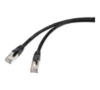 Renkforce RF-4538208 RJ45 Câble réseau, câble patch CAT 6a S/FTP 60.00 m noir adapté pour une utilisation extérieure 1 pc(s)
