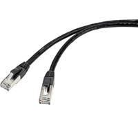 Renkforce RF-4538212 RJ45 Câble réseau, câble patch CAT 6a S/FTP 40.00 m noir adapté pour une utilisation extérieure 1 pc(s)