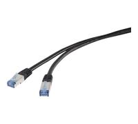 Renkforce RF-4673686 RJ45 Câble réseau, câble patch CAT 6a S/STP 1.00 m noir résistant aux UV