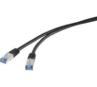 Renkforce RF-4673688 RJ45 Câble réseau, câble patch CAT 6a S/FTP 2.00 m noir résistant aux UV